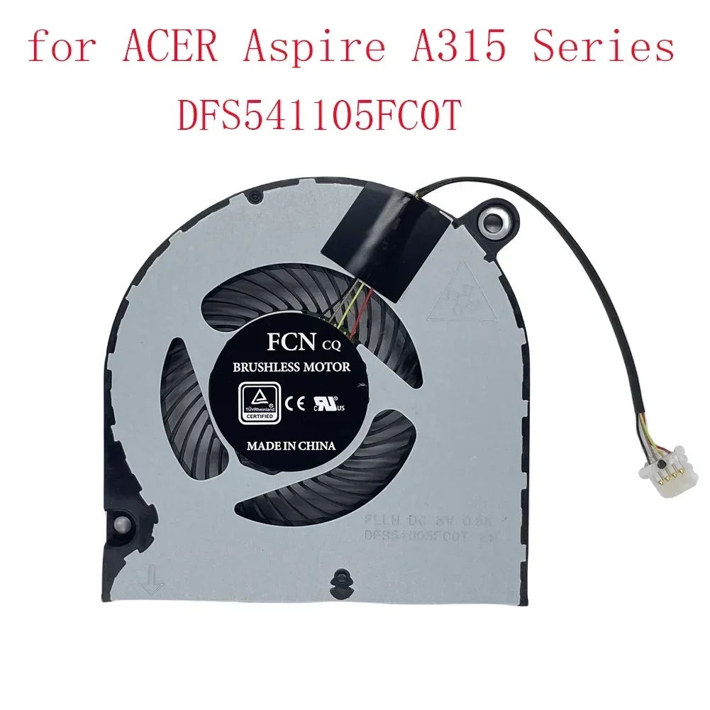 Ventilador de refrigeración de CPU de repuesto para ACER Aspire A315 A315-53 A315-55G A314-31 A314-32 A315-21 A315-31 A315-41 A315-51 Series