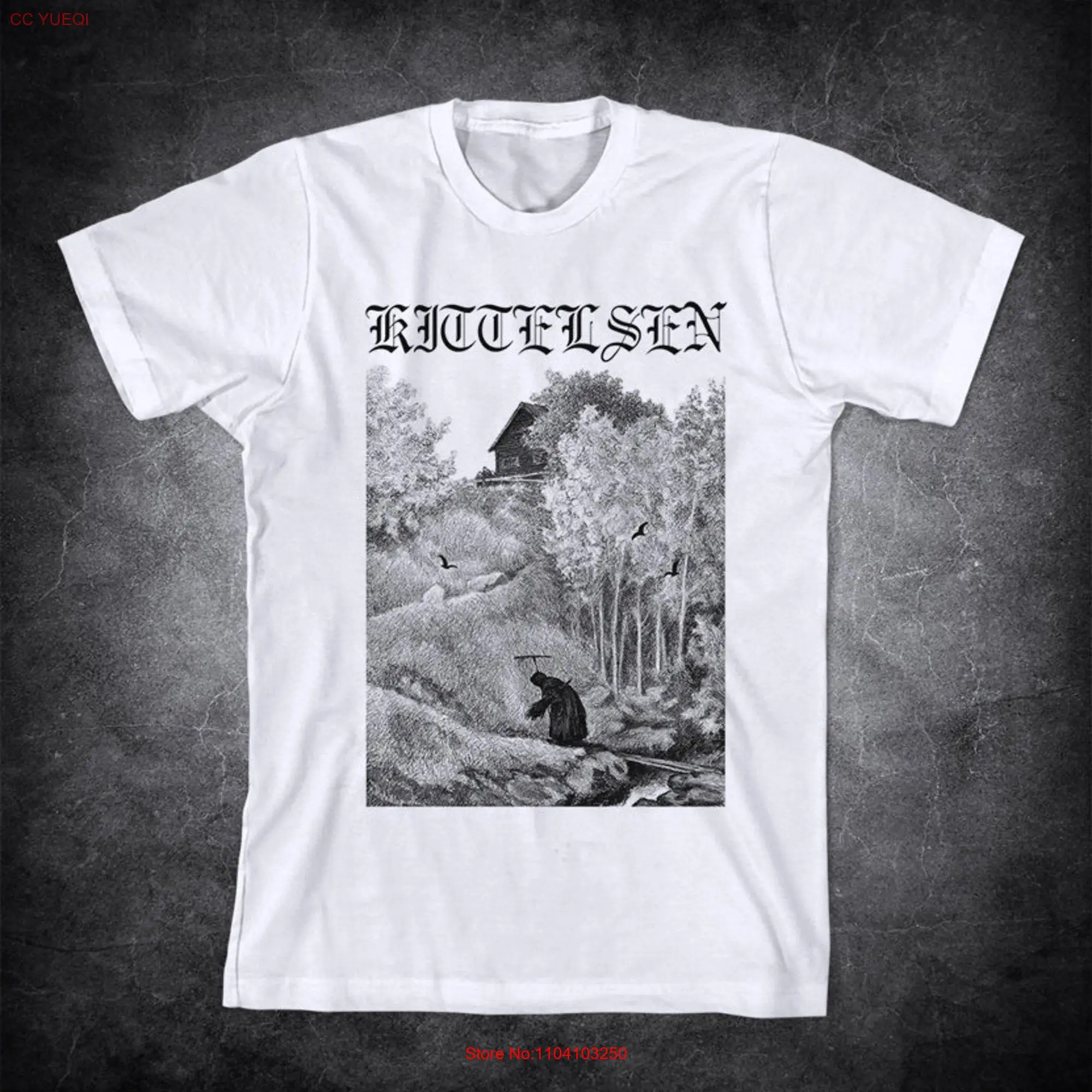 Theodor Kittelsen t shirt Svartedauen Mor Der Kommer En Kjerring Black Death Plague long or short sleeves