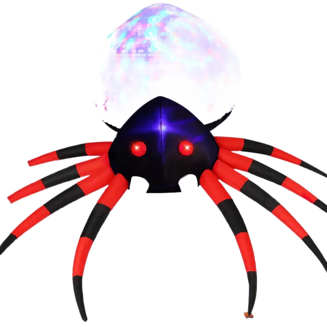 6-Foot Halloween Spider Inflatable Horror Ornament Children's LED Light Waterproof Durable Outdoor Use Hot New Products