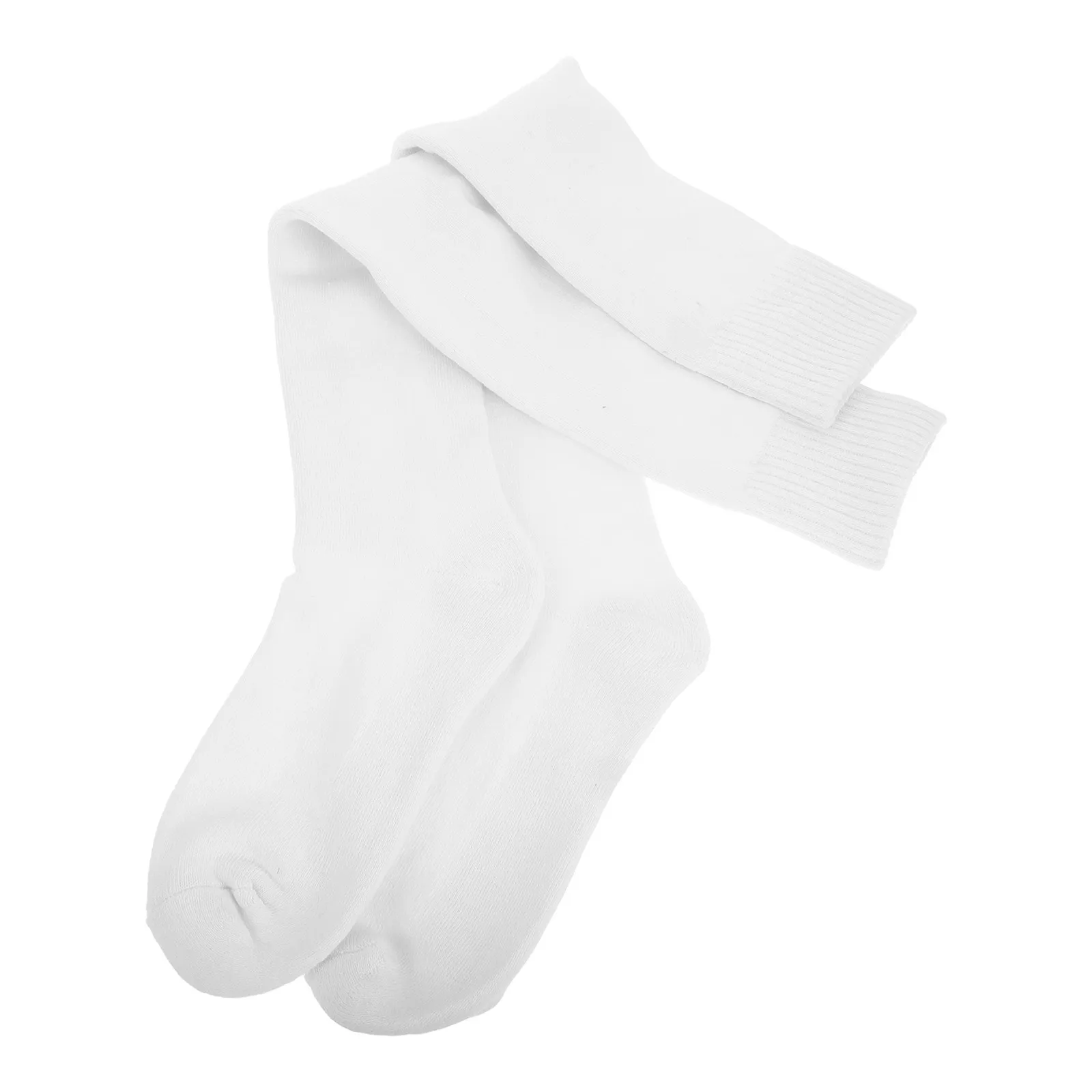 

1Pair Long Fencing Breathable Socks White Knee High Thick Cushioned Elastic Support Competition Socks