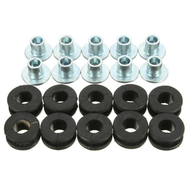 1Set M6 Rubber Steel Grommet Washer For Motorcycle Windshield Fairing Headlight Mudguard For Honda Suzuki Yamaha Kawasaki