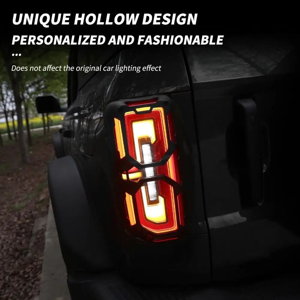 For 21-25 Ford Bronco headlight protector, taillight cover, decorative cover, exterior trim, and modification accessories.