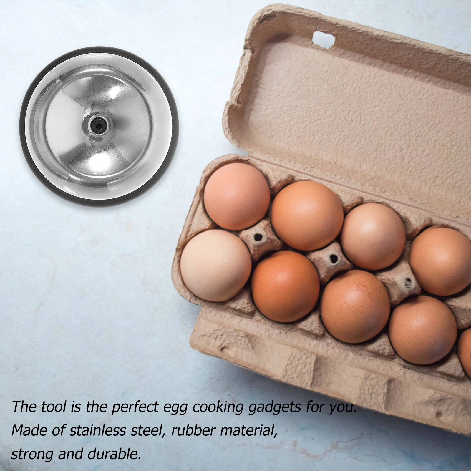 

Stainless Steel Egg Piercer Egg Hole Puncher Kitchen Cooking Gadget Non Slip Base Easy Clean Eggs Shell Separator