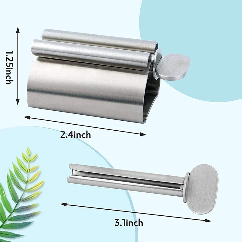 Stainless Steel Toothpaste Squeezer Tube Roller Wringer Roller Rotate Dispenser for Ointments Cosmetics Bathroom Accessories