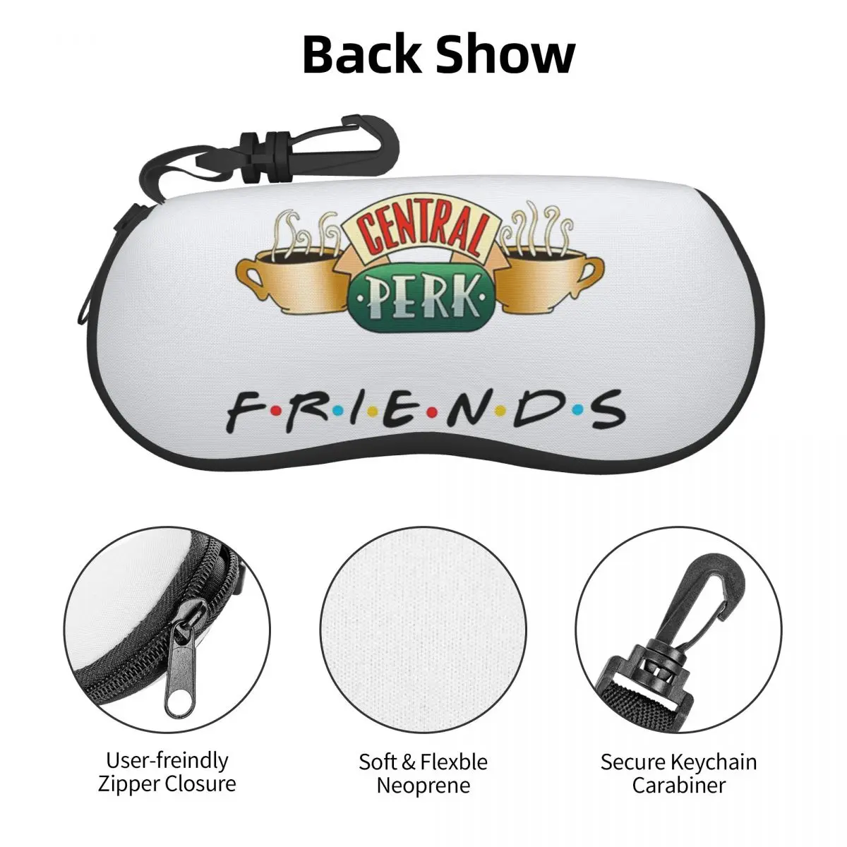 Custom Funny Friends TV Show Glasses Case Cool Central Perk Cafe Comic Shell Eyeglasses Case Sunglasses Box