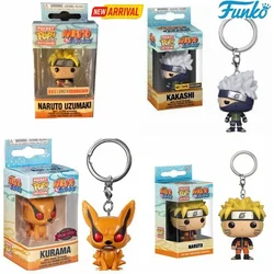 Funko Pop Narutos Uzumaki KAKASHI Sasuke Kurama Anime Action Toys Figures Naruto SIX PATH 4cm Pocket Pop Keychain Toy