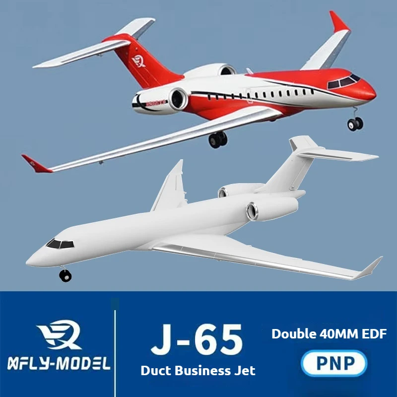 XFly Double 40mm EDF J-65 Business Jet Remote Control Electric Aircraft Fixed Wing Model Outdoor Assembly Foam J65 RC Adult Toy