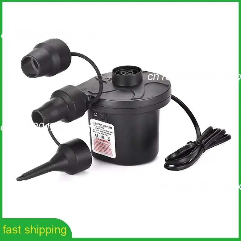 A010 50W Electric Air Pump With 3 Nozzles For Vacuum Bags, Electric Inflatable Pump For Air Mattress Bed Swim Ring