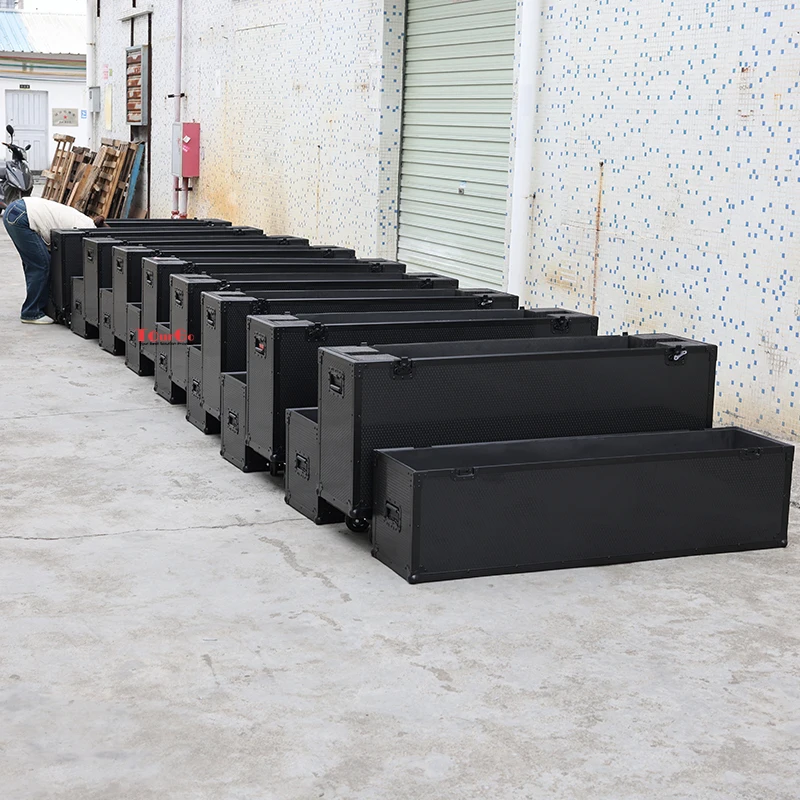 All in Black 65inch Universal Single LCD LED TV ATA Flight Case W/4X4