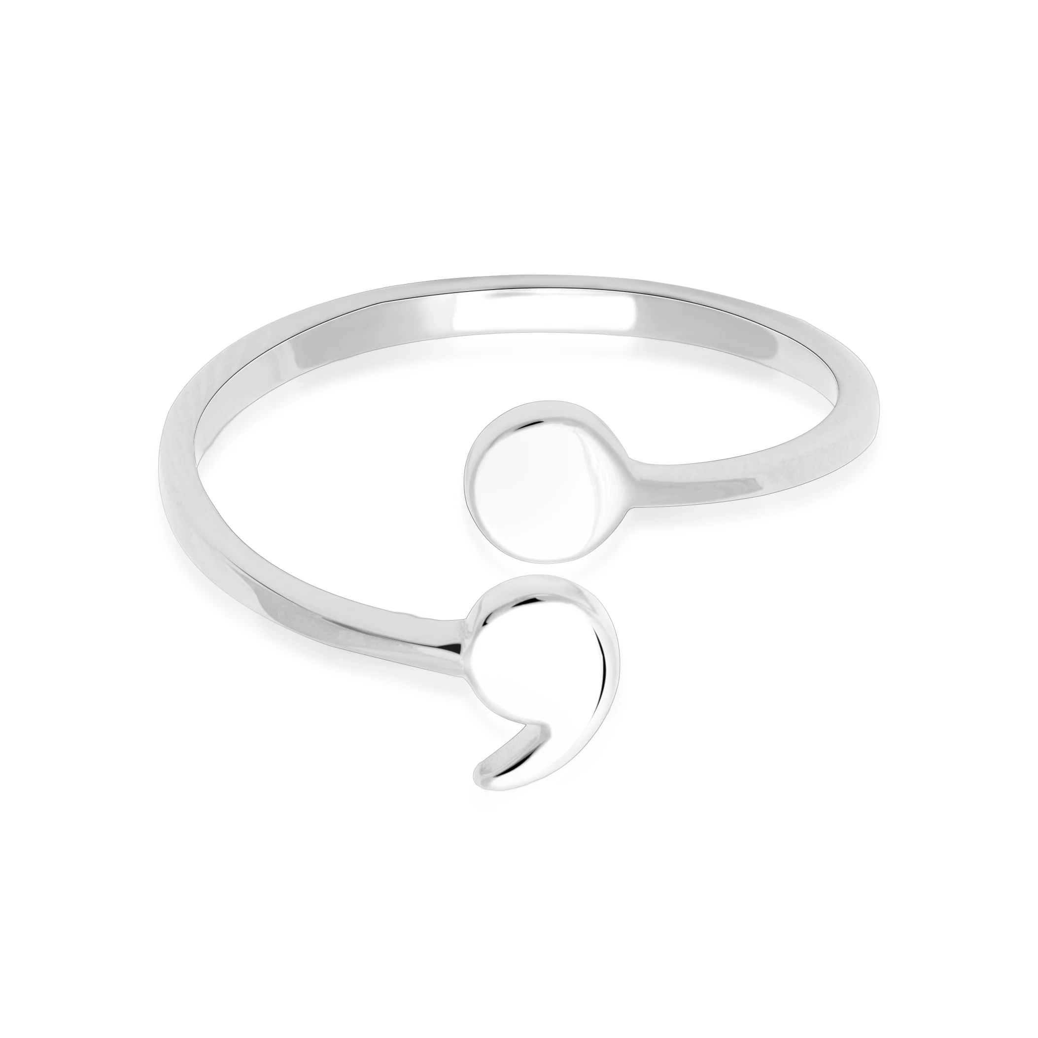 Simple Lady Rings Comma Full Stop Thin Circle S925 Sterling Silver Ring