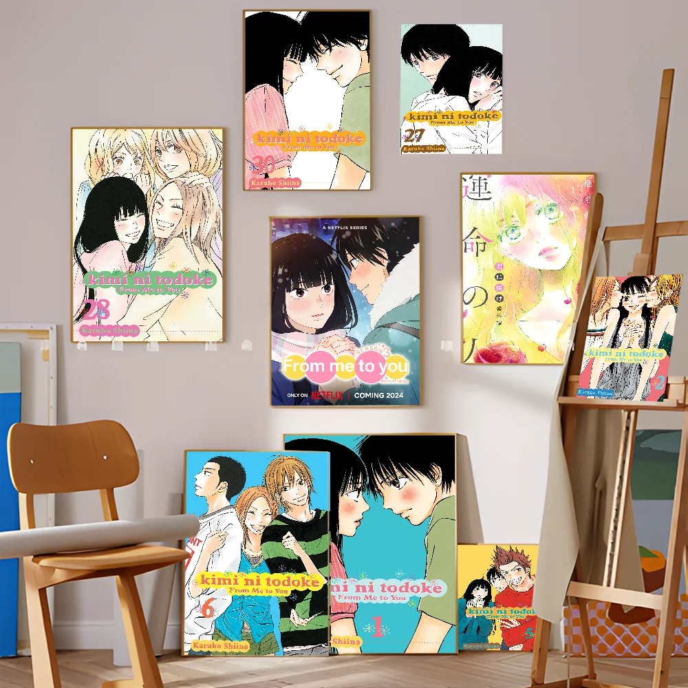 Kimi Ni Todoke From Me To You Good Quality Prints and Posters Waterproof Paper Sticker Coffee House Bar Posters Wall Stickers