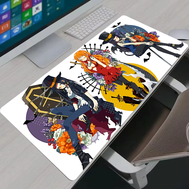Mouse Pads Computer Mouse Pad Gamer Large Gaming Cartoon Mousepad Anime O-One Piece Luffy Desk Mats Keyboard Anti-slip Office
