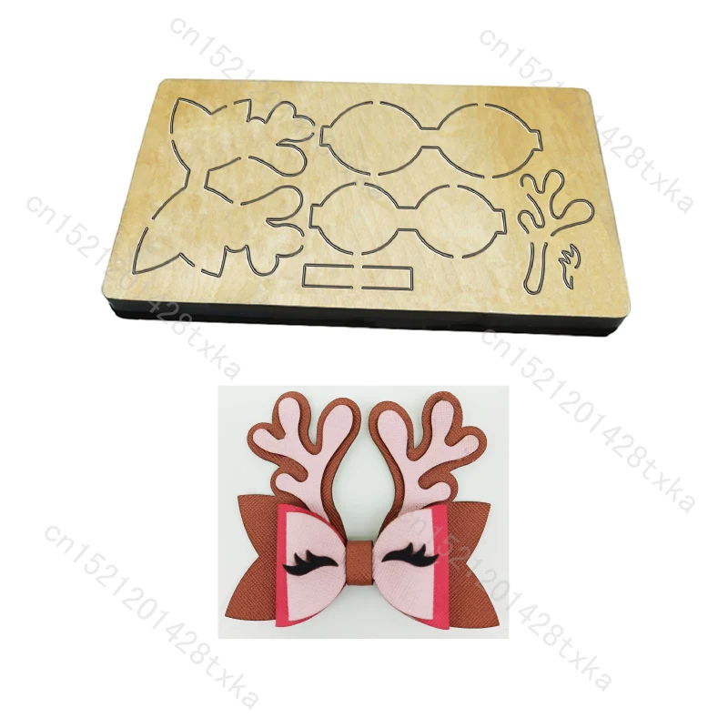 

Рождественский бантик с оленем, новые деревянные штампы, штампы для скрапбукинга C3909