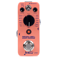 JOYO AITONE Series AT-01 Guitar Looper Pedal with Built-in Drum Machine 44.1K/16bit Tap Tempo Control 20 Min Loop 8 Drum Styles