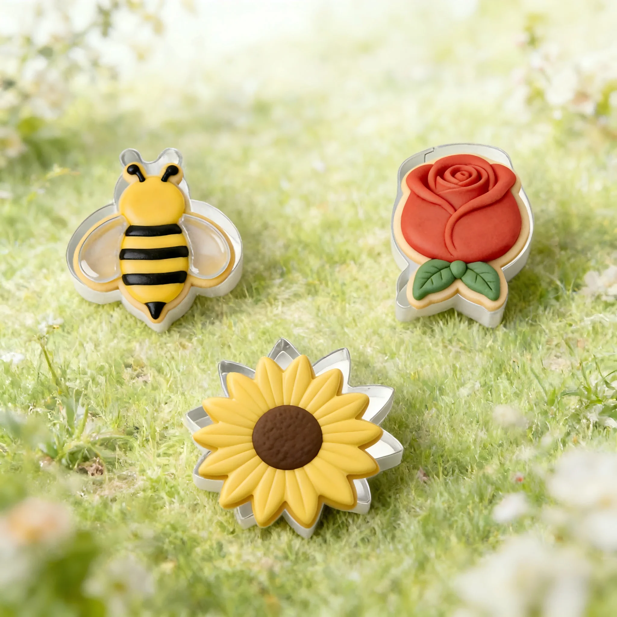 3PCS Bee Flower Cookie Cutter - Gardening Tools For Home ulasan dan harga