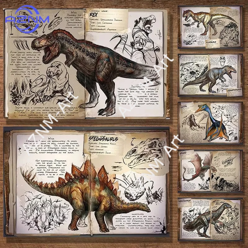1pc Modular Canvas Ark Survival Evolved Pictures Painting Survival Game Home Decor Dinosaur Poster Living Room Modern Wall Art