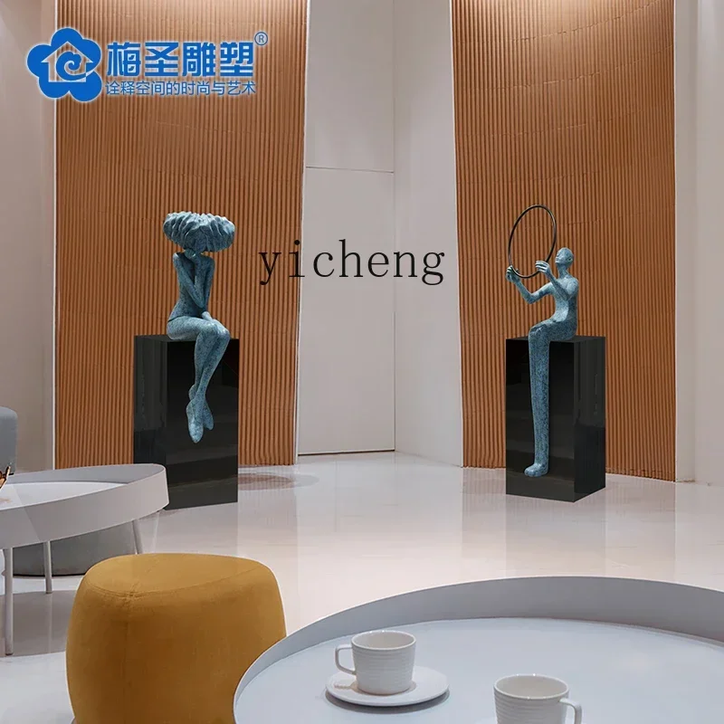 Modern Abstract Figure Sculpture Ornament Hotel Lobby Aisle Floor Craft Ornament