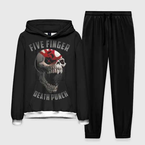 Five Finger Death Punch 3D Print Hoodie Tracksuit Fashion Hip hop Men\'s Casual Sportswear Set kids Hoodie+Pants 2pcs Set