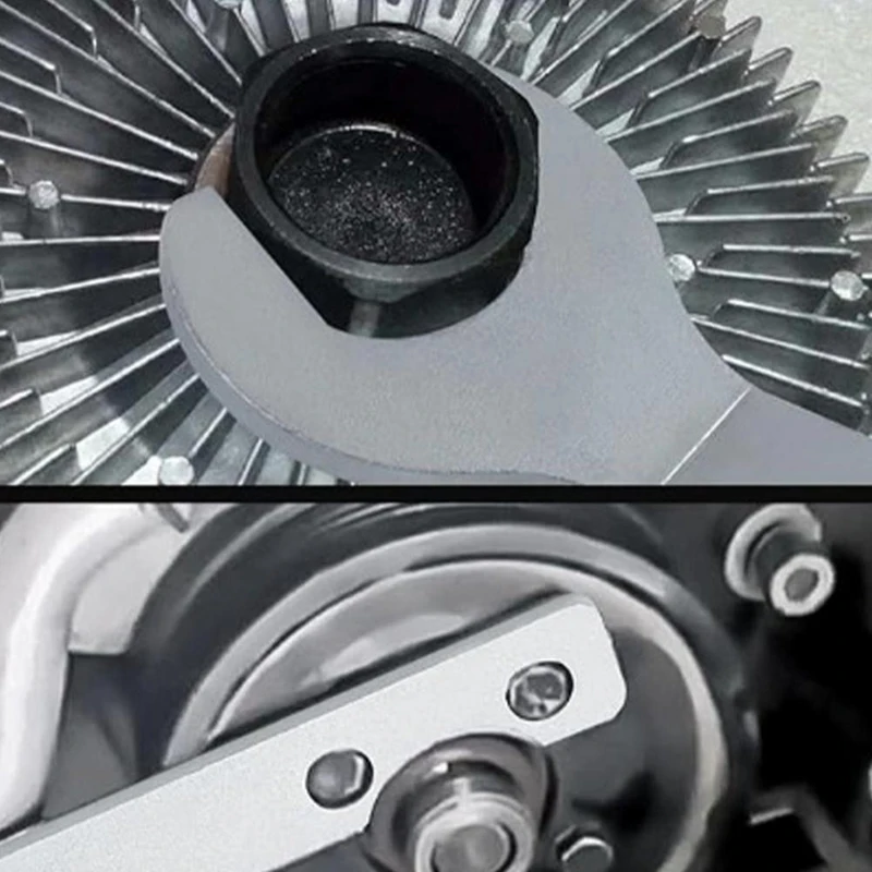ABJI-Fan Clutch Tool 2X Portable Fan Clutch Removal Tool Wrench Fan Clutch Nut Wrench Clutch Holder Removal Tool