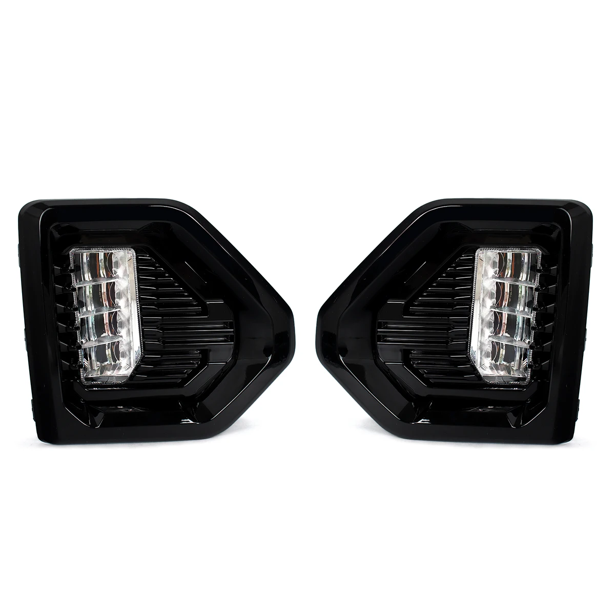 Front Bumper Fog Light Grille with Fog Lamp Grill for GMC Sierra 1500 AT4 Denali SLT 2019 2020 2021 2022 84176752 84513246