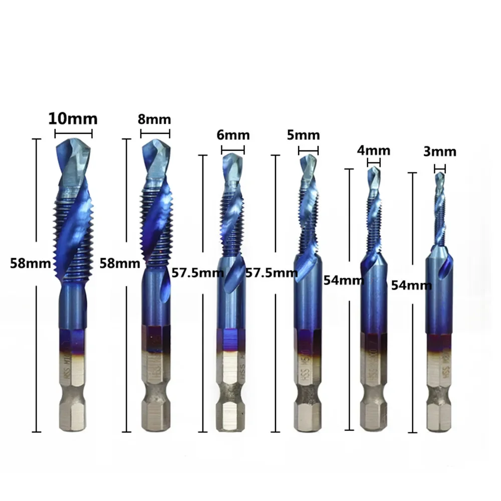 

1/4mm Rod M3-M10 Hss Thread Tap Metric Set Drill Nano Blue Coated Machine Screw