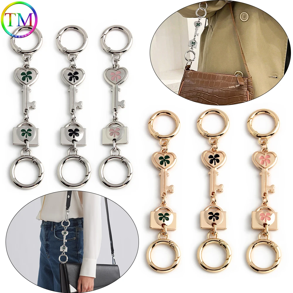 

Bag Extension Chain Versatile Shoulder Strap Key Pendant Decorative Chain Crossbody Strap Lock Charm Handbag Replacement Chains