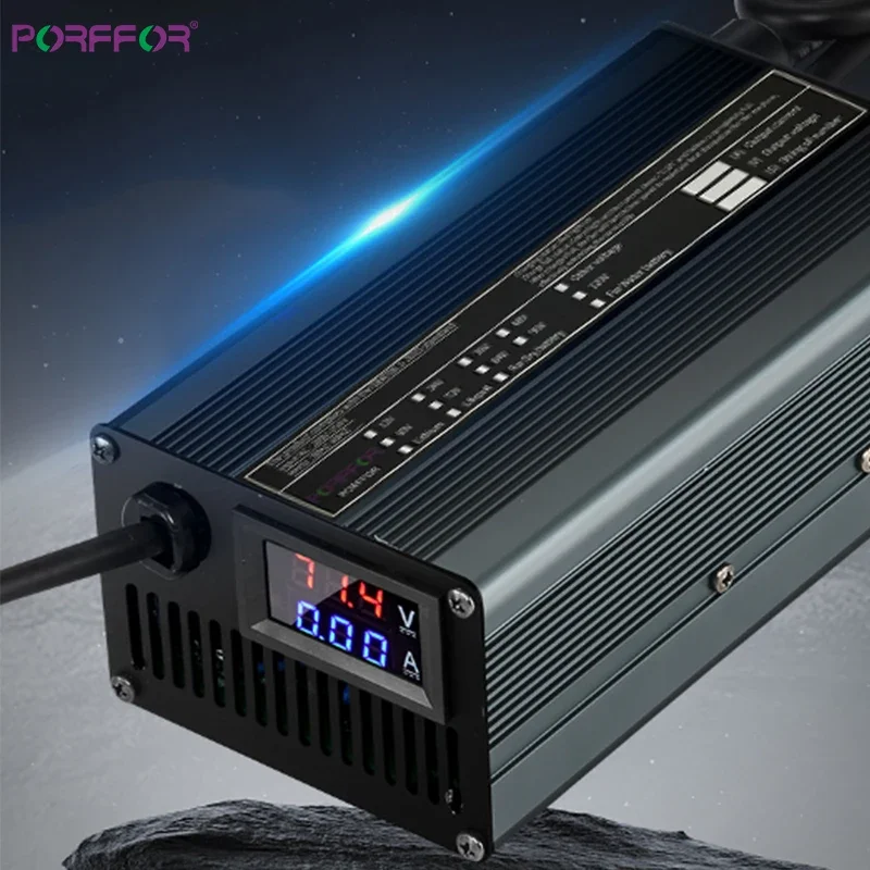 

Porffor portable battery 42V 50.4V 54.6V 58.8V 54.8V ac 220v dc 48v automotive inverter sprayer battery charger intelligent