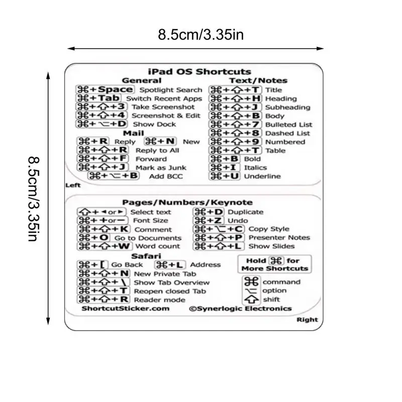 Shortcut Sticker 2023 Word/Excel Quick Reference Guide Keyboard Shortcut No-Dirt Adhesive Compatible With 13-16 Inch Air/Pro