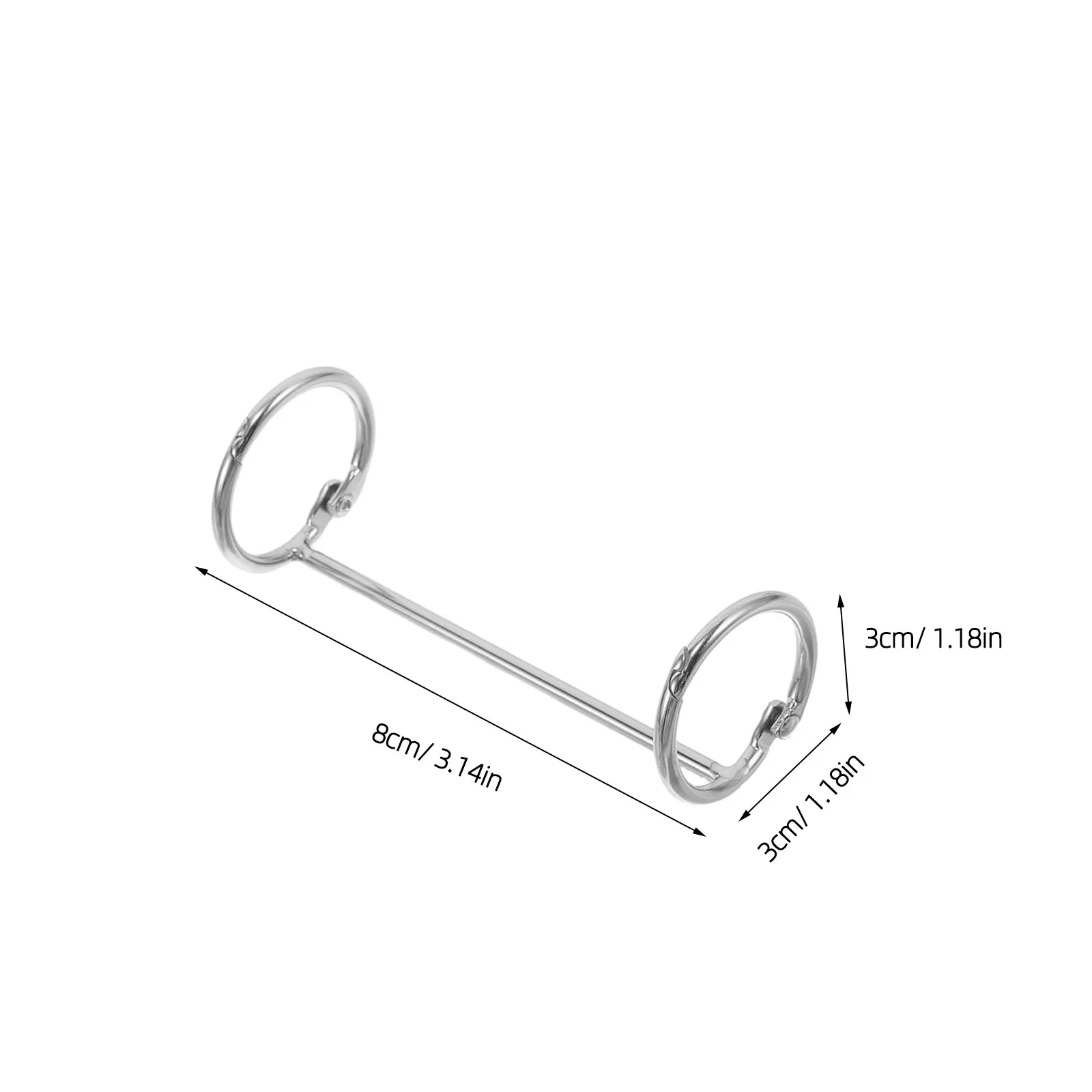 4Pcs Metal Binder Rings 25Mm Inner Diameter Easy Open Hinged Snap Design Heavy Duty Book Binding Rings for Photo Album DIY Craft