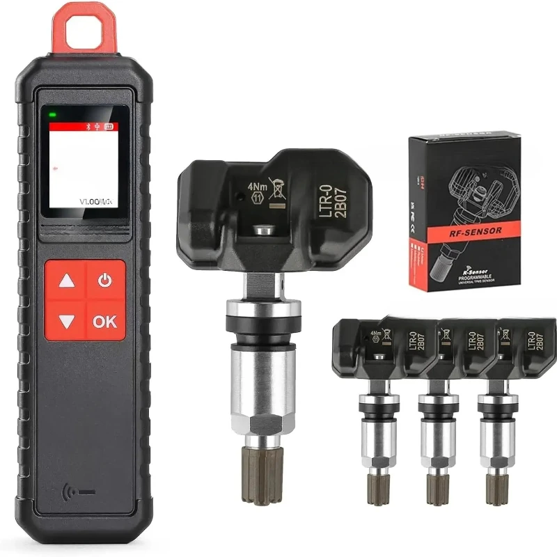 

X431 ITPMS Tool with 4 Dual Frequency Programmable LTR-03 RF-Sensors Tire Pressure System Dual Frequency