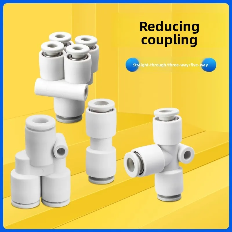 Pneumatic Fitting direct KQ2T/KQ2H/KQ2U04-06/06-08/08-10/10-12 variable diameter air connector Plastic Push fit Union T Shape