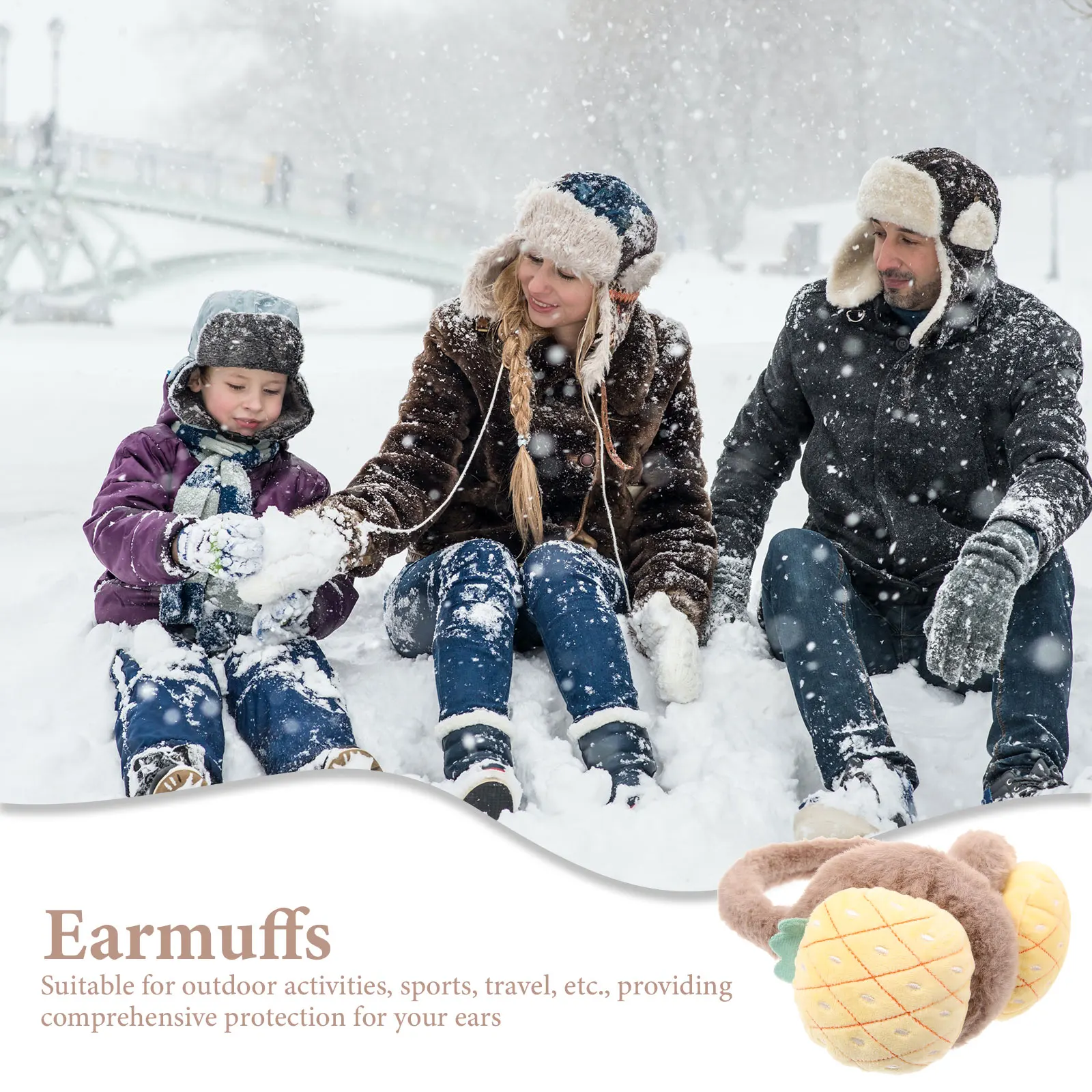

Warm Earmuffs for Women Snow Keep Warmer Fuzzy Headband Artificial Womens Winter Cute