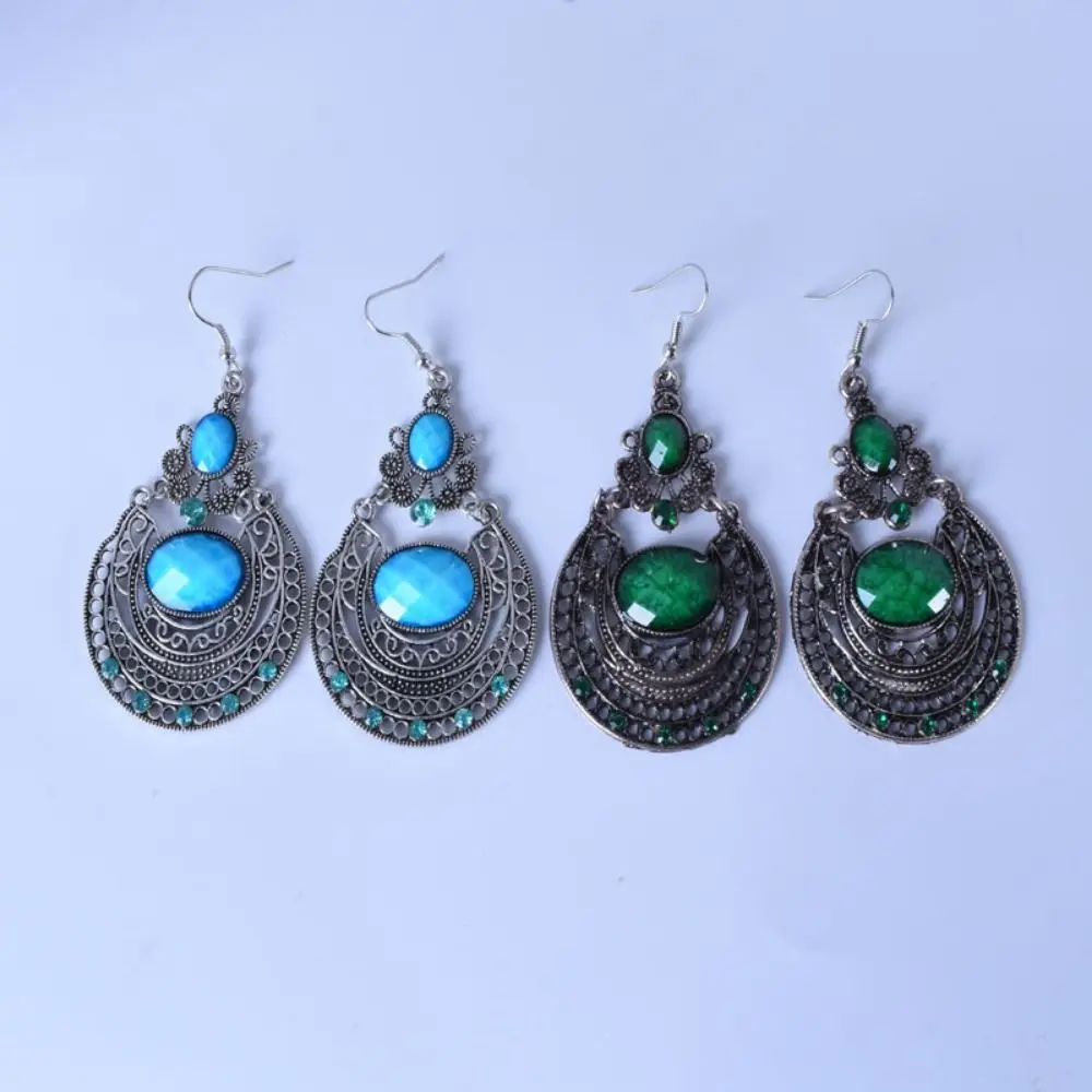 Drop-shaped Vintage Earrings Ethnic Creative Ear Hook Earrings Lightweight with Crystal Drop Earrings Jewelry Accessories