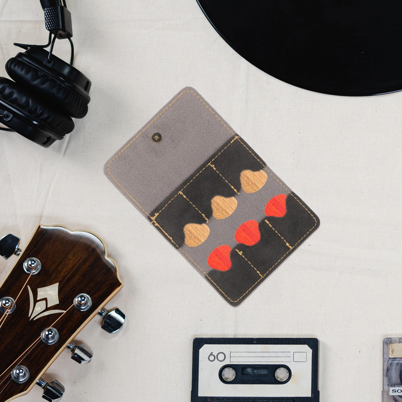 

2pcs Pu Guitar Pick Storage Holder Portable Plectrum Organizer For Guitar Ukulele Bass Picks Accessories Bag