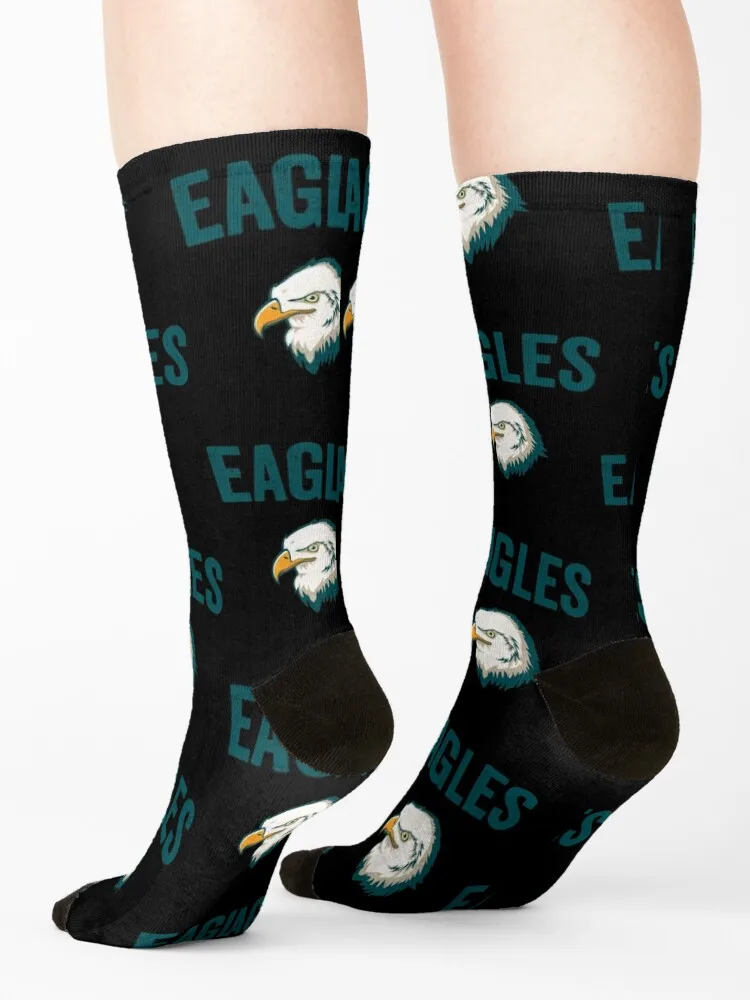 Calcetines Philadelphia Eagles, calcetines divertidos de colores navideños para hombre y mujer