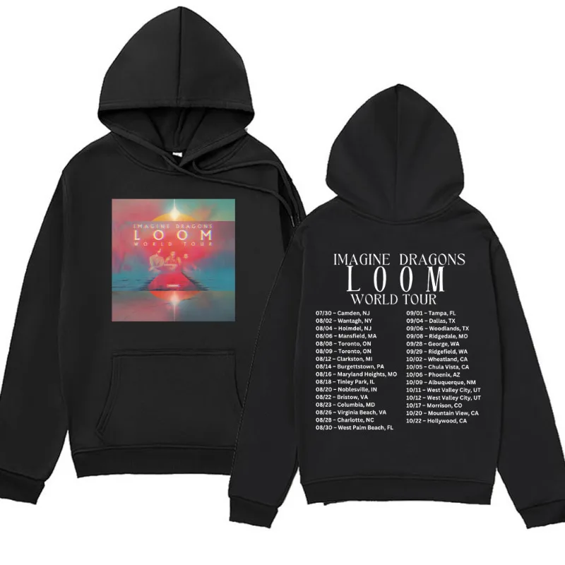 

Imagine Dragons Loom Tour 2024 Album Hoodie Men Hip Hop Sweatshirt Vintage Gothic Harajuku Pullover Fashion Fleece Hoodies Male