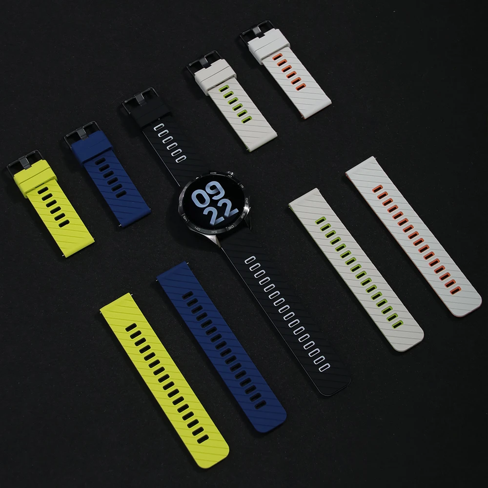 Cinturino in silicone da 22 mm per Huawei Watch GT6 Pro GT5 GT4 GT3 GT2 Bracciale da 46 mm per Huawei Watch 5/4/3 Pro/Honor GS4/3/3i GS Pro Band
