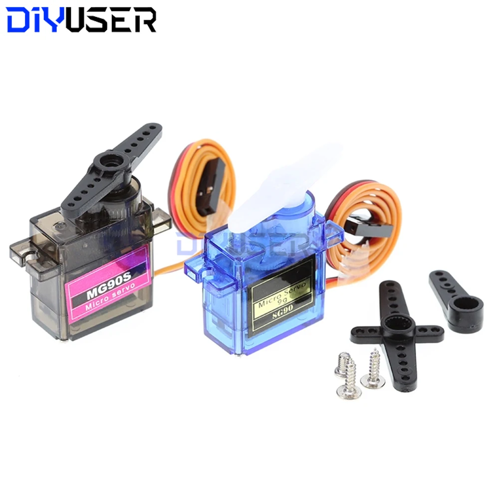 9g Servo MG90S Metal Gear or SG90 Plastic Gear Option for RC Model Fixed Wing Car Robot DIY