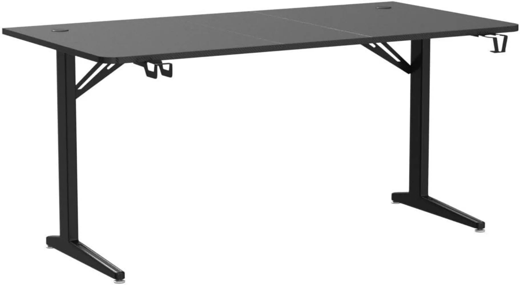 TOPSKY Gaming Desk Large Surface 63’’x31.5’’ with Cup Holder, Headphone Hook and Cable Management (Black)