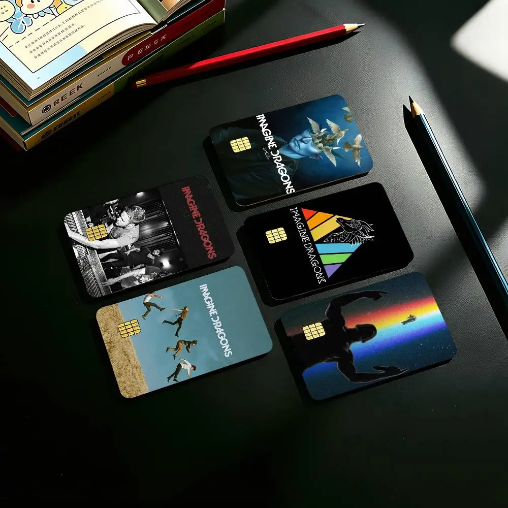 Hot Rock Band I-Imagine Dragons Credit Card HD Stickers Game Card Decal Small Chip Waterproof Sticker Gift