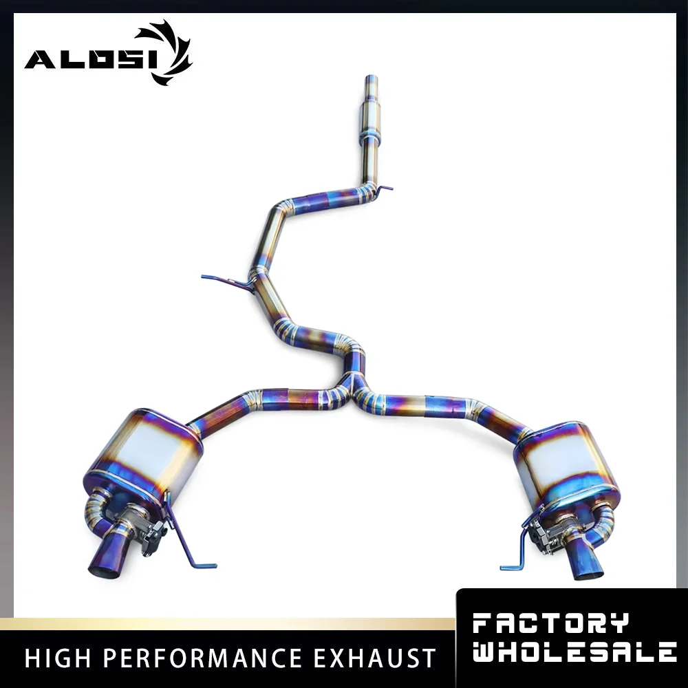 

For Audi A4 B9 2.0T 2017-2023 Titanium with Valve Catback Exhaust High Performance Exhaust Modified Racing Performance