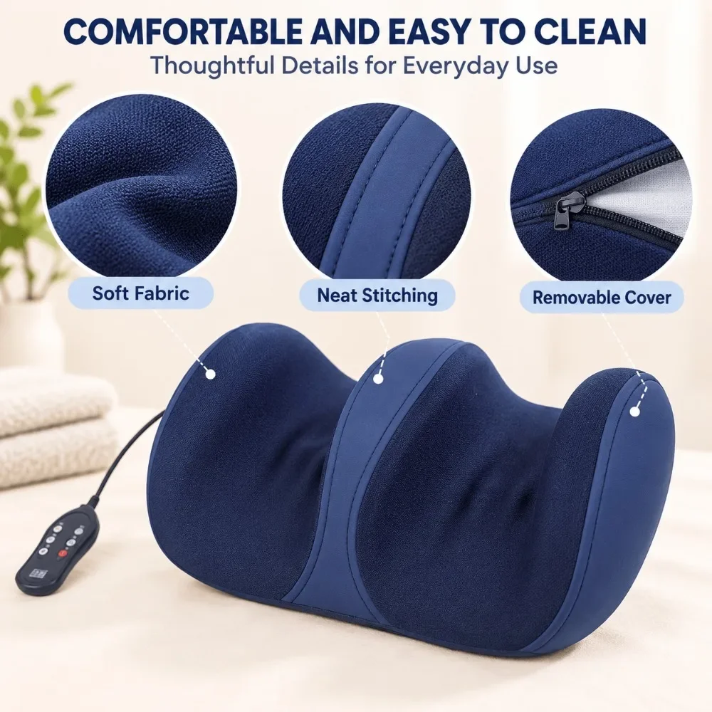 Shiatsu Foot Massager, Electric Heated 3D Kneading Roller Machine, Versatile Foot Calf Thigh Massager for Daily Home Office Use