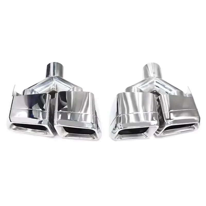 Наконечник выхлопа 63 мм для Mercedes-Benz C-Class W204 W205 E-Class W212 W218 S-Class W221 Обновление AMG Квадратная выхлопная труба с четырьмя выходами Наконечник выхлопа 63 мм для Mercedes-Benz C-Class W204 W205 E-Class W212 W218 S-Class W221 Обновление AMG Квадратная выхлопная труба с четырьмя выходами