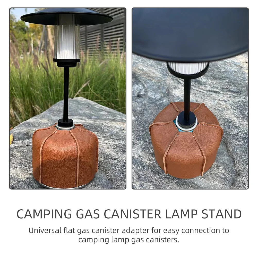 

Camping Gas Canister Lamp Stand Aluminum Alloy Stable Propane Lamp Adapter Flat Gas Tank Light Pole Outdoor Travel Accessory