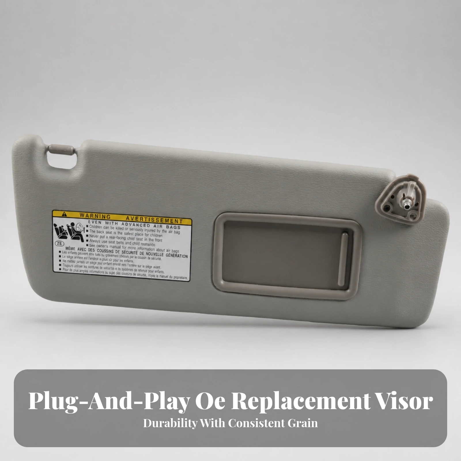 Sun Visor with Vanity Mirror Textured Automotive Sun Visor with Mirror Auto Part Clear View Distortion-Clear for Commuters