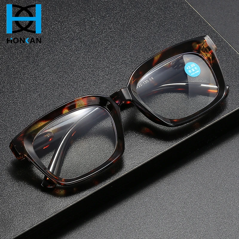

2026 Women Fashion Reading Glasses Large Frame Anti Blue Light Trendy Eyewear Presbyopia Glasses Retro Business Glasses Man