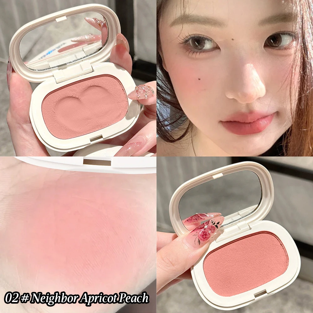 Blush monocolore Texture setosa Resa cromatica elevata Nessuna sensazione di polvere Bassa saturazione Crema fard opaca naturale a lunga durata