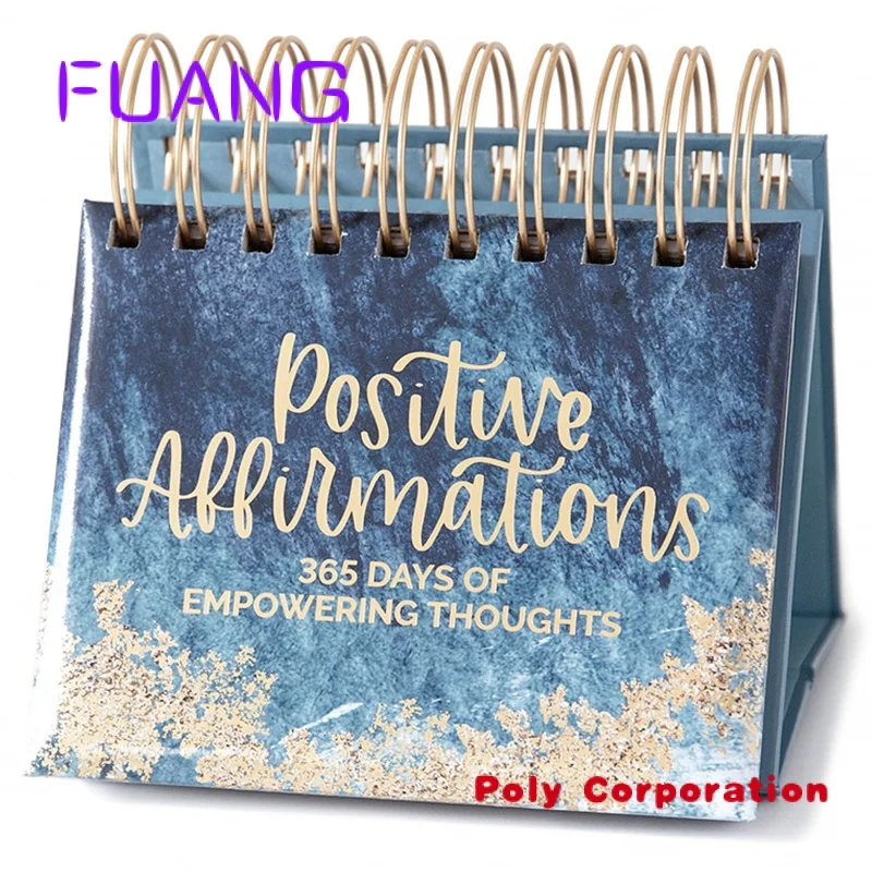 Custom  Custom Printing 365 Days Affirmations Inspirational Quote Daily Motivation Mini Perpetual Desk Easel Calendar