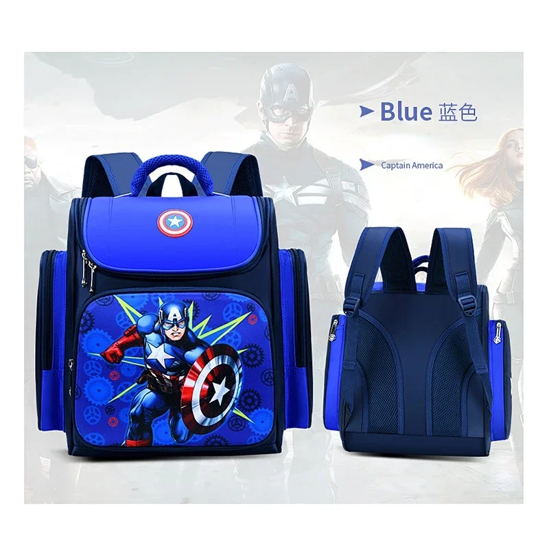 Marvels Avengers Anime Backpack Child Cartoon Spider-man Captains America Backpacks Kindergarten Elementary School Students Bag