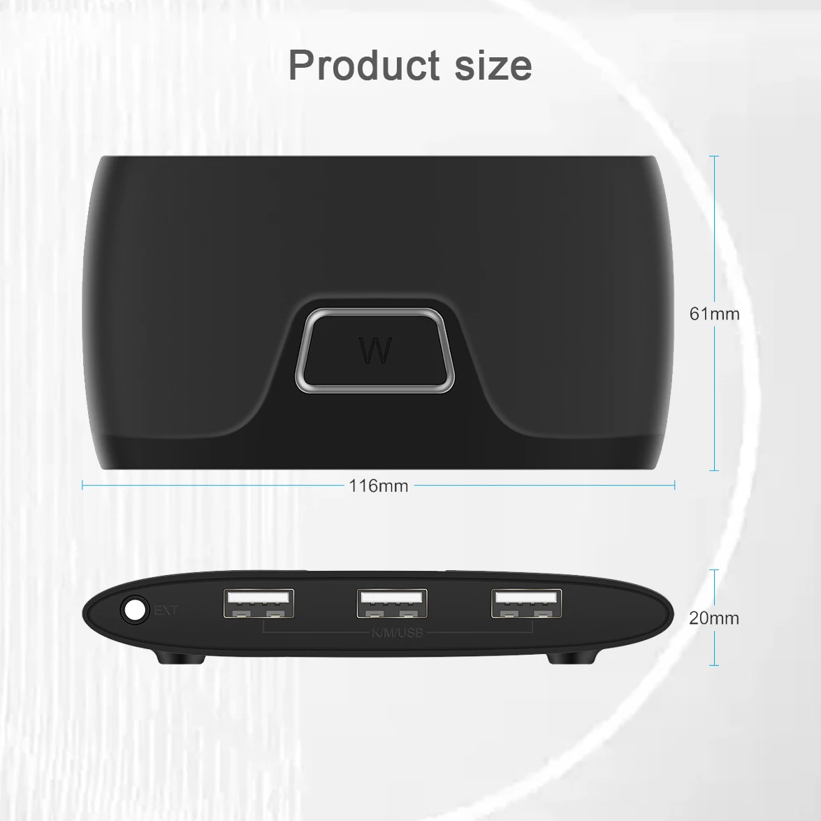 Conmutador KVM HDMI con extensor 2 piezas Share 1 Monitor 3 USB para ratón/teclado/impresora/disco U, compatible con Windows, Mac, PS4